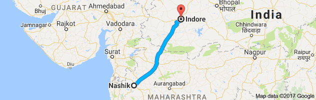 Nashik to Indore route, distance, time and road conditions