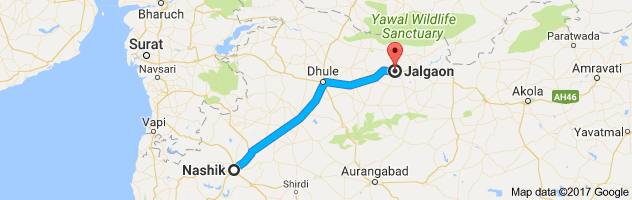 Nashik to Jalgaon route, distance, time and road conditions