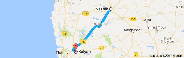 Nashik to Kalyan route, distance, time and road conditions