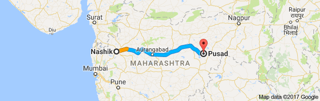 Nashik to Pusad route, distance, time and road conditions