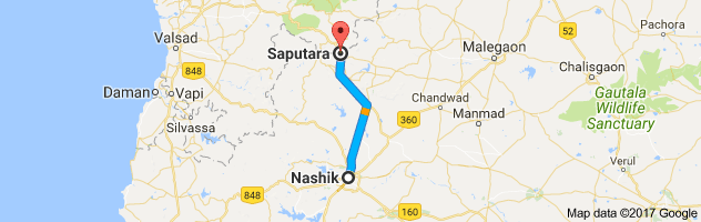 Nashik to Saputara route, distance, time and road conditions