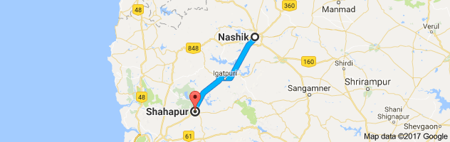 Nashik to Shahapur route, distance, time and road conditions