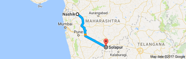 Nashik to Solapur route, distance, time and road conditions