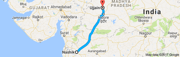 Nashik to Ujjain route, distance, time and road conditions