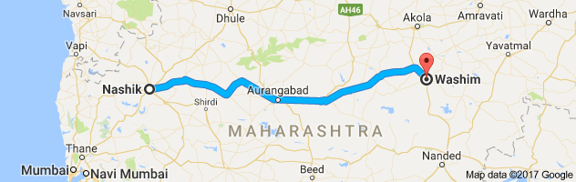 Nashik to Washim route, distance, time and road conditions