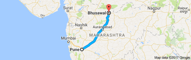 Pune to Bhusawal route, distance, time and road conditions