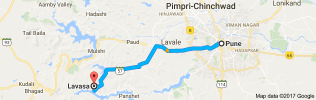 Pune to Lavasa route, distance, time and road conditions