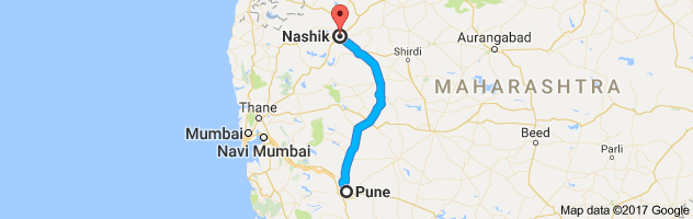 Pune to Nashik route, distance, time and road conditions