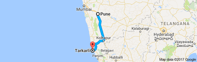 Pune to Tarkarli route, distance, time and road conditions