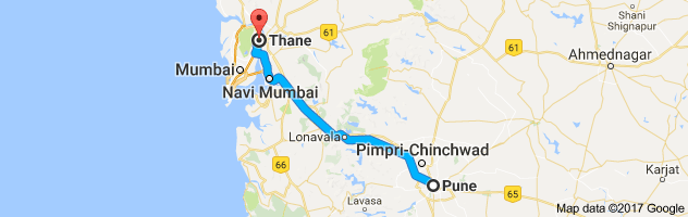 Pune to Thane route, distance, time and road conditions