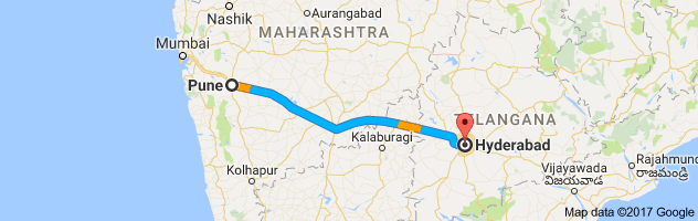 Pune to Hyderabad    route, distance, time and road conditions