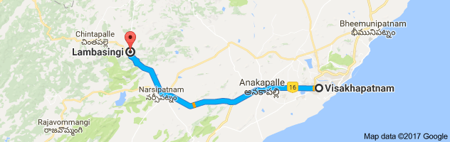 Vizag to Lambasingi route, distance, time and road conditions