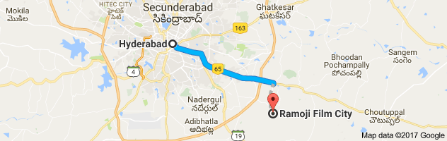 Hyderabad to Ramoji Film City route, distance, time and road conditions