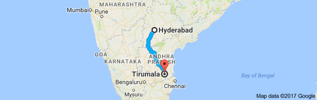 Hyderabad to Tirumala (Tirupati) route, distance, time and road conditions