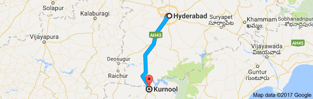 Hyderabad to Kurnool route, distance, time and road conditions