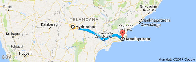 Hyderabad to Amaravati route, distance, time and road conditions