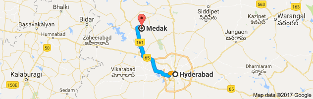 Hyderabad to Medak route, distance, time and road conditions