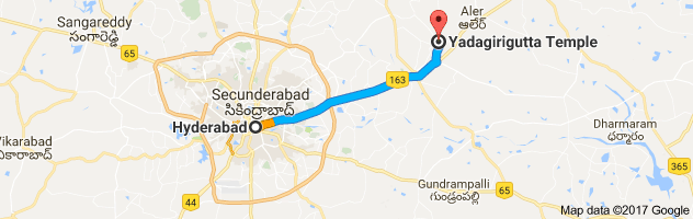 Hyderabad to Yadagirigutta route, distance, time and road conditions