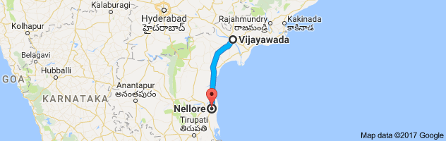 Vijayawada to Nellore route, distance, time and road conditions